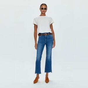 Anthropologie Pistola Lennon Raw Hem Cropped Flare Jeans
